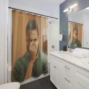 Funny Shower Curtain, Humor Bathroom Decor, Unique Gift for Friends, Comical Home Accessory, Quirky Shower Decor Print