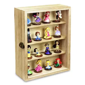 #WD8630 Wall Mounted Collectible Display Case Shadow Box with a Lock and Key