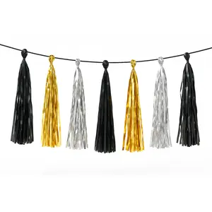 New Year's Eve Metallic Tassel Garland