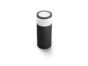 Hue White and Color Ambiance Calla Waterproof Black Outdoor Smart Integrated LED Bollard Landscape Path Light Extension