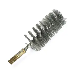 1Pc 2" Stainless Steel Round Pipe Tube Cylinder Bore Wire Cleaning Brush 50mm
