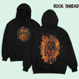 Retro Vintage Slipknot Official Radio Fires All Hope Is Gone Double Side Shirt, 90s Records Rock Cotton Hoodie, Music Tour Merch Gift for Him Gift For Her Y2K Hoodie Sweatshirt