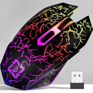 3C9-MUW002 Dua3C9-Mode Wireless Gaming Mouse (Bluetooth/2.4G) with RGB Lighting, Rechargeable, for PC - Black