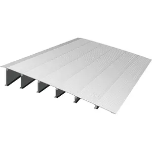 TikTokShopBlackFridayVEVOR Door Threshold Ramp, 6" Rise Door Ramp Aluminum Threshold Ramp for Doorways Rated 802 lbs Load Capacity, Adjustable Entry Ramp for Wheelchairs, Scooters, and Power Chairs