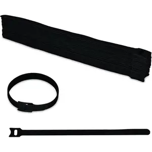 30 count 10in Multi-Purpose Cord Organizer - Adjustable Microfiber   Management Straps for Electronics, Wire Ties & Accessories