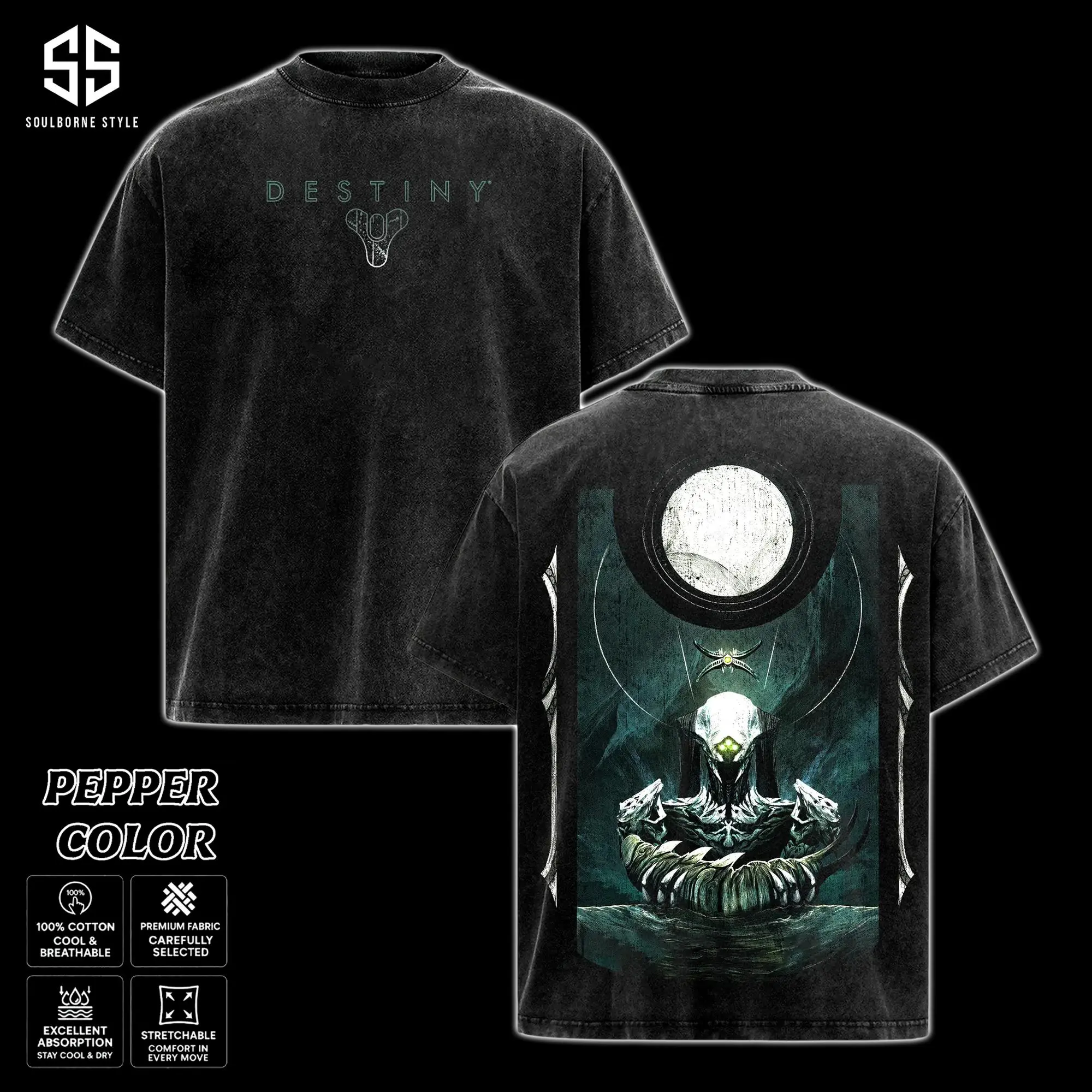 Destiny 2 T-Shirt, Retro Guardian Gaming Graphic Tee, Comfort Colors 1717 Shirt, Sci-Fi Shooter Streetwear, MMO Gamer Apparel, Gift for Men & Women, Video Game Shirt, Boy Merch Streetwear Clothes Cotton