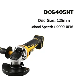 DEWALT DCG405NT 125MM Brushless Cordless Angle Grinder High Performance Handheld Power Tool With Stable Rotation Output Suitable For Metal Cutting Surface Grinding Polishing And On Site Construction Operation Tasks  Angle Grinder