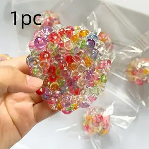 Creative Pop Bead Squishy, Shaker Ball, Moldable Pearl & Colorful Ice Cube Fidget Toy, Popit