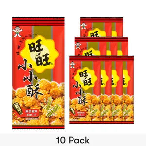 WANT WANT Natural Farm Rice Crackers Black Pepper 60g*10【10 Packs】
