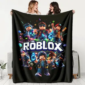 Roblox Trendy, Comfortable Warm Durable, Soft Flannel Blankets, Ideal for Sofa Office Bed Camping Travel, Perfect Holiday Gift