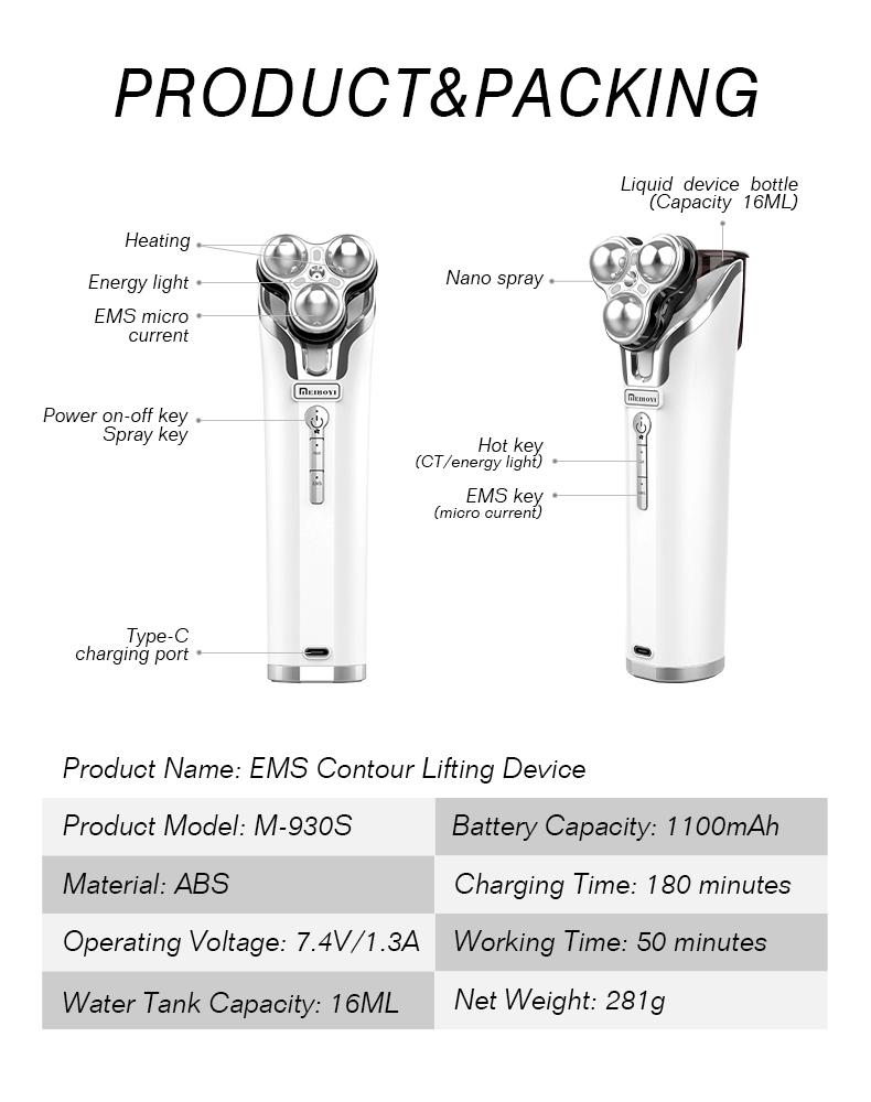 Meiboyi Handheld Moisturizing Nano Mist Sprayer Hydra Cleaning Oxygen Injector Portable Electric Home Use Beauty Salon Device