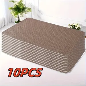 10-Pack Washable Incontinence Bed Pads - Reusable Waterproof Underpads for Adults, Ultra-Soft Leakproof Protection for Period Care & Home Nursing Pink Brown