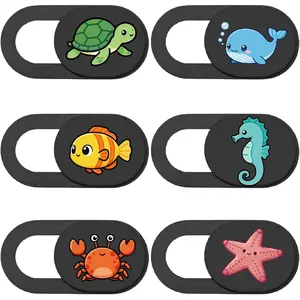 6 count 6 Styles Laptop Camera Cover  0.04 Inch Ultra Thin Phone  Camera Cover   Design Webcam Protector for Laptop Desktop  Tablet Phone Mini PC  Office Use