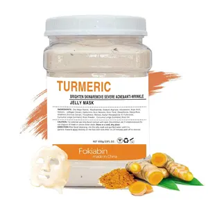 Fokiabin Turmeric Skincare Mask - Facial Peel-Off Gel | Smooth Silky Glow, 24H Moisture Lock | Comfort Fit All Skin Types