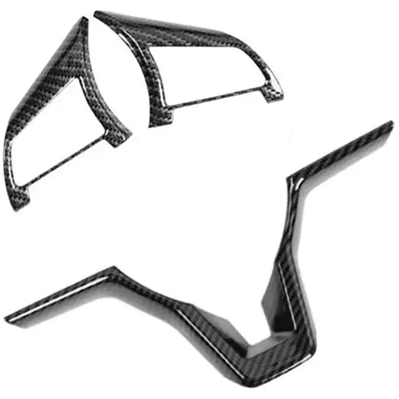 Carbon Fiber Steering Wheel Decoration Cover Frame Trim, Unisex Custom Fit Multi-Pieces Car Accessories, Auto Accessories Interior for Nissan Rogue Altima Sentra Kicks LEAF Versa