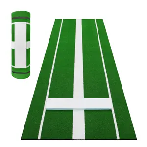 Premium 10x3ft Softball Pitching Practice Mat – Heavyweight Anti-Slip Rubber Base with Thick Turf – Indoor Outdoor Portable Training Mound for Baseball & Softball, Green