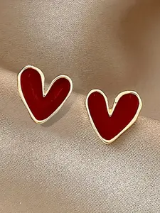 Elegant Heart Earrings for Women, Stud Earring Jewelry, Unique Style, Perfect for Daily Wear, Street Photography, Parties, Vacations, Valentine's Day Gift