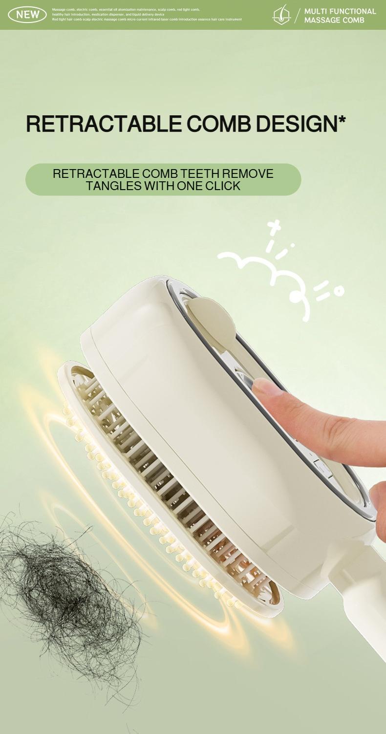 Unisex Atomizing Airbag Massage Comb - Anti-Frizz, Anti-Static Spray Comb with Antioxidants for Smooth Hair (Haircare & Styling Tool)