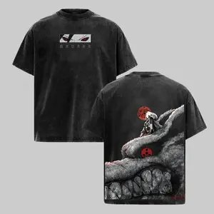 Retro Heavy Limited Uchiha Madara X Naruto Anime Double Printed Vintage Washed Tee Unisex Oversize Anime Manga Washed Heavyweight Cotton T-shirt, Hoodies , Gift For Anime Fan