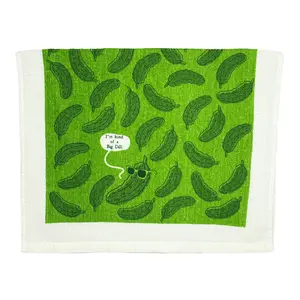 Im Kind Of A Big Dill Funny Cool Pickle Tea Towel Funny Dish Towels Soft Adsorbent Tea Towel