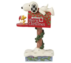 Peanuts by Jim Shore Snoopy & Woodstock MailboxFigurine 7in H