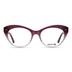 Velvet Eyewear Minnie Cat-Eye Frame Gradient Plum Eco-Friendly Bio-Based Material for Women 54-15-138 Stylish & Sustainable