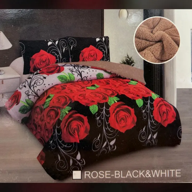 Borrego 3-Piece California King Bedding Set - Extra Warm Winter Blanket, 2 Pillowcases