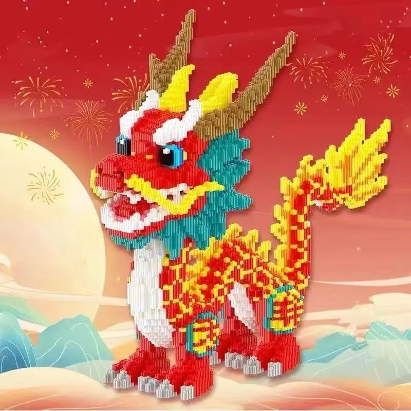 10258 Piece Dragon Building Block Set, Educational Stem Building Block 3D Puzzle for Creative Learning, Perfect Gift for Holidays and School Awards