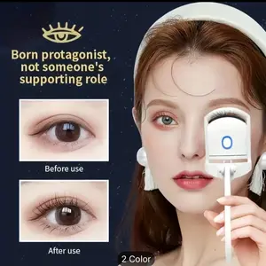 1 Long-lasting Electric Eyelash Curler With Heating Function For Perfect Curling And Perming - A Makeup Tool For Beautiful Eyes - Heated Eyelash Curler, Rechargeable Electric Eyelash Curler With Fast Preheating Function False Eyelashes False Eyelashes
