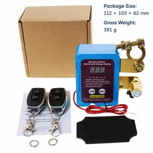 Car Battery Negative Terminal Circuit Breaker 12V 24V Auto Anti Leakage Drainage Cut Off Switch Remote Control Power Disconnect Isolator