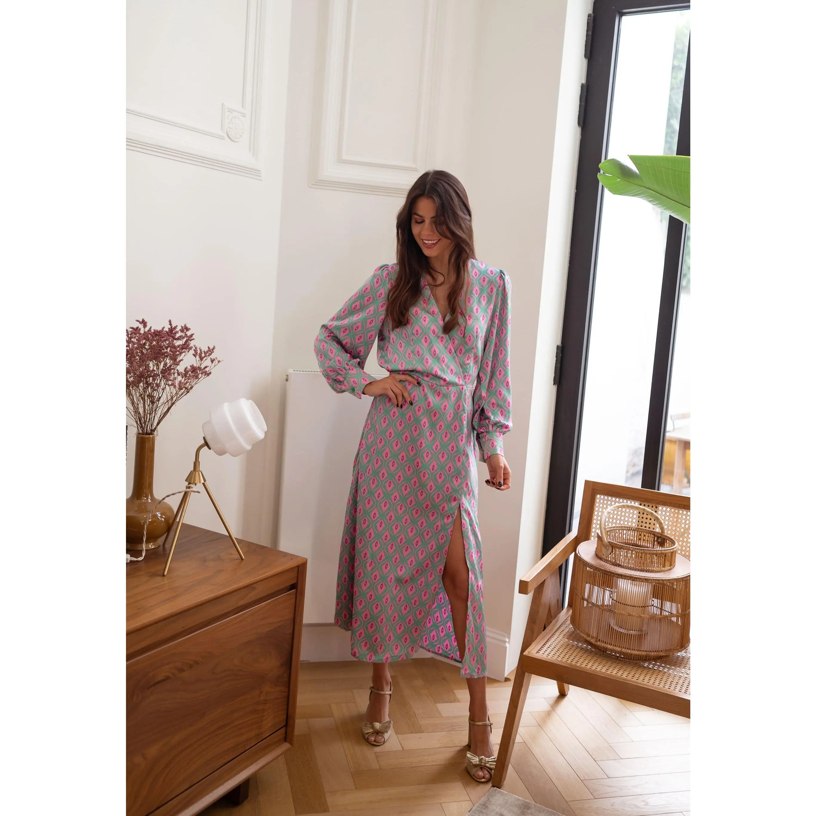 Patterned Siam Maxi Dress
