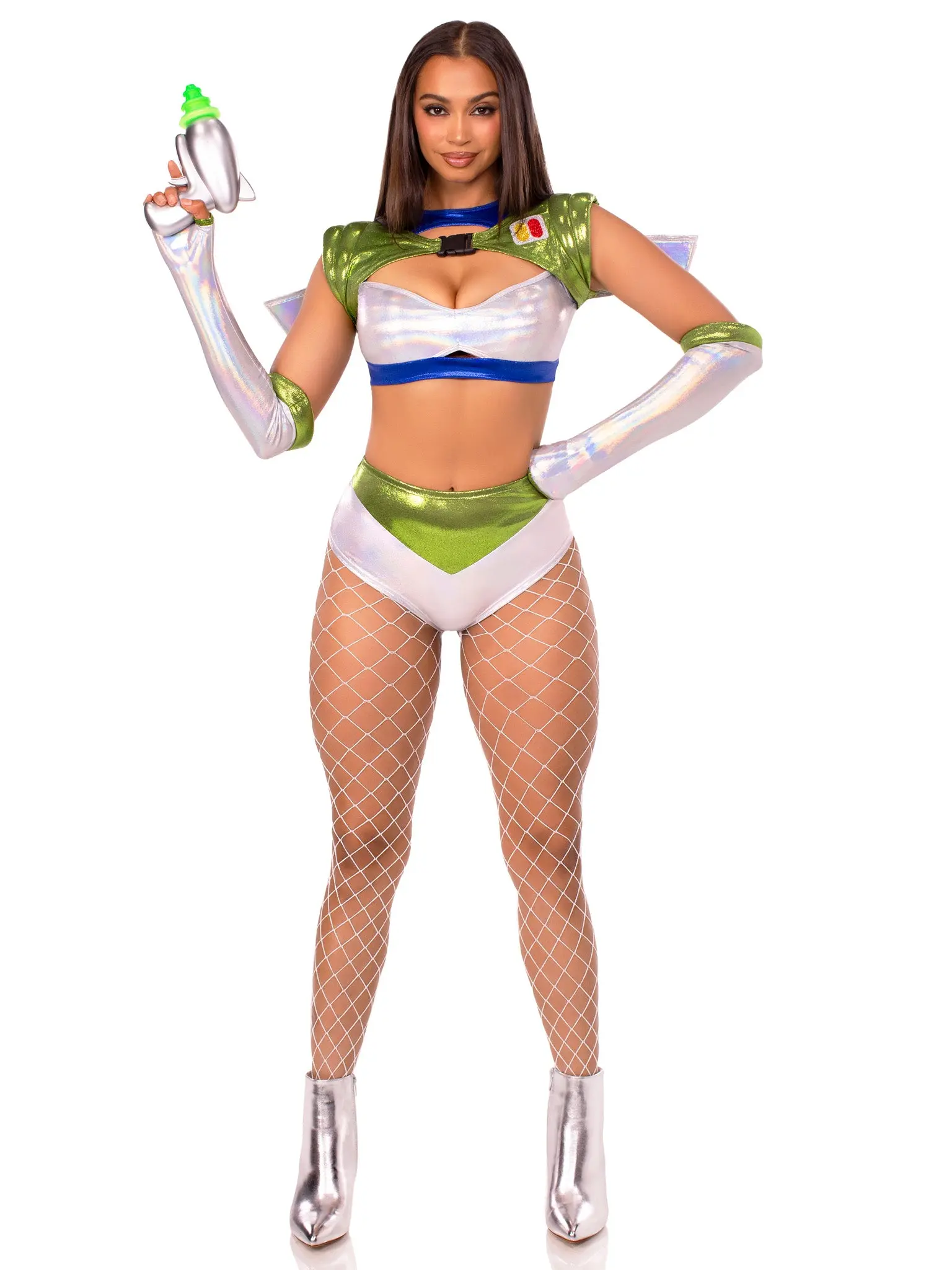 Leg Avenue Women's Intergalactic Ranger Costume, Sexy Infinity Wing Design, Spandex Tops Included