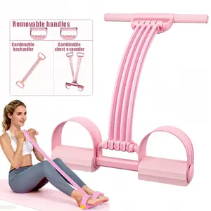 3-in-1 Multifunction Pedal Resistance Band, Elastic Pull Rope Fitness, Full-Body Workout at Home Gym, Exercise Sit-up, Yoga, Abdominal Training