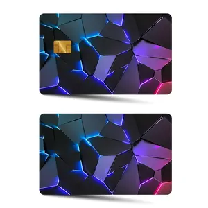 Creative Design Credit Card Sticker, 2 Counts/set Ultra-thin Shiny Matte Finish Waterproof Scratch Resistant Durable Card Sticker, Compatible with Small Chip Cards, Decal