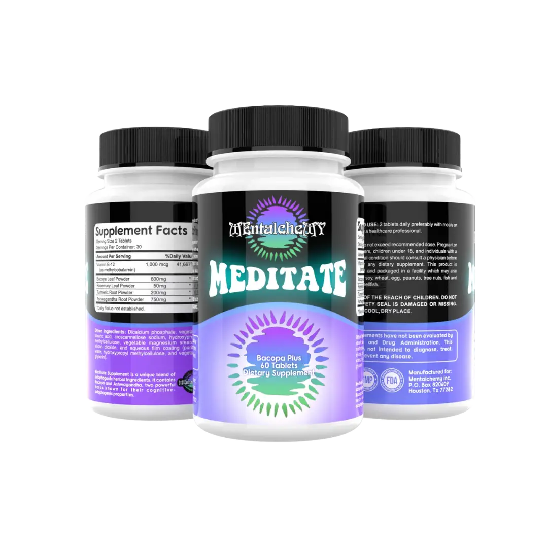 Meditate Stress Reliever Mental Clarity Supplements Edible Fitness Health