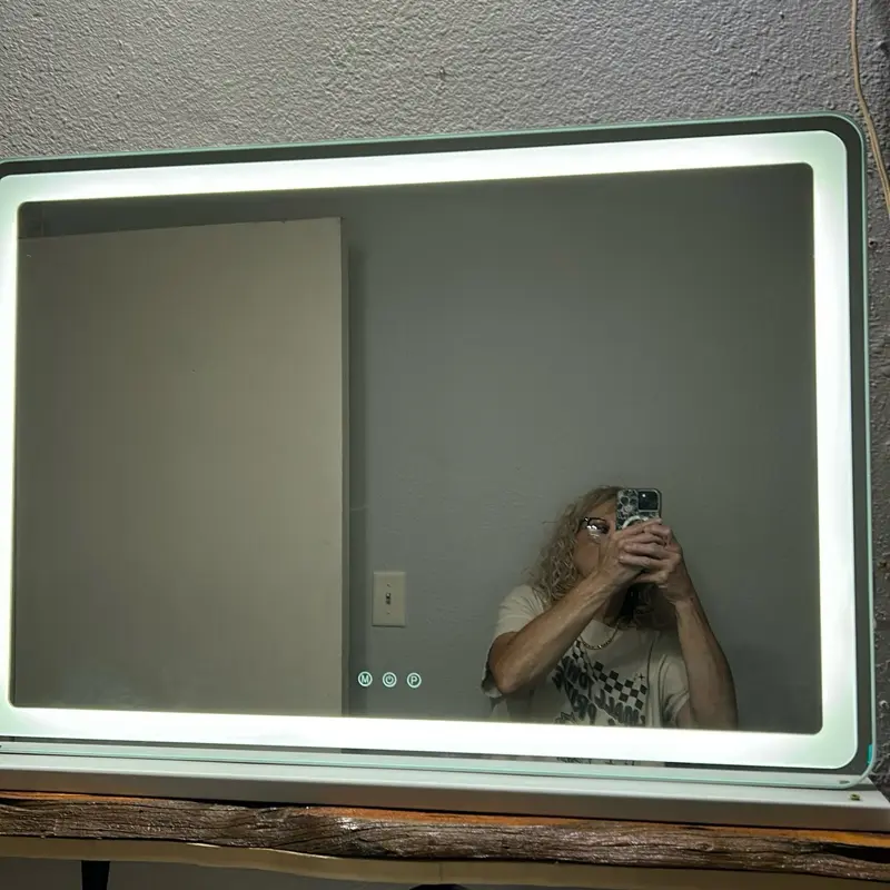 LED Lighted Vanity Mirror, Sweet Crispy Shop 22x32 Inch Makeup Mirror for Bedroom Dressing Table