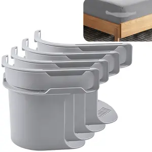 Bed Sheet Holder with Locking Clips, 1 set of 4pcs Bed Sheet Holder Straps Fits Any Size Mattress Keeping The Sheets Firm ，Easy Installation Sheet Clips,Durable Bedding Accessories,New Year's gift, Valentine's Day gift