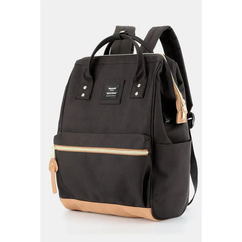 Himawari Contrast Waterproof Canvas Backpack Bag with Side  display picture 3