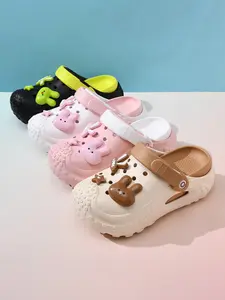 Women's Cute Cartoon Rabbit Design Clogs, Casual Comfortable Non-slip Clogs, Soft Comfy Home Slippers, Thick Sole Slippers for Indoor & Outdoor Wear, Girl
