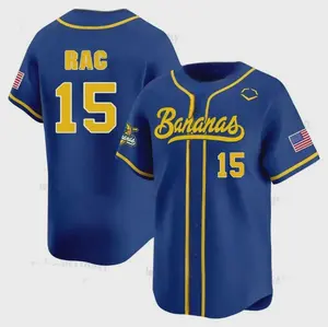 Savannah Bananas #15 Rac Baseball Jersey Shirt All Size Gift Fan