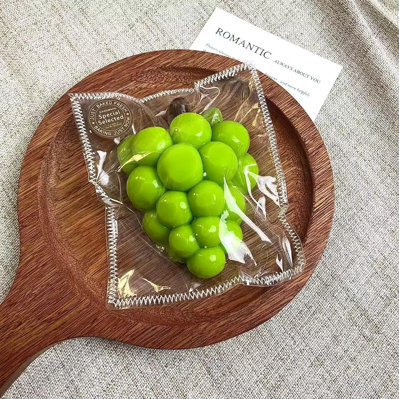 1pc Greengrape Taba Squishy - Perfect for Stress Relief & Fun Play