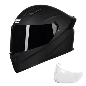 Crown Racing Motorcycle Full Face Helmets 2 Visors Crown Racing Motorcycle Full Face Helmets 2 Visors