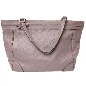Pre-owned GUCCI leather Shoulder Bags Medium Mayfair Tote grey shoulder bags