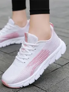 Women's Breathable Mesh Running Shoes, Casual Comfortable Sports Shoes, Female All-match Round Toe Shoes for Daily Wear