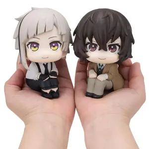 10cm Bungou Stray Dogs Anime Figure Look Up Nakajima Atsushi Action Figure Q Version Dazai Osamu Figurine PVC Collection Toys