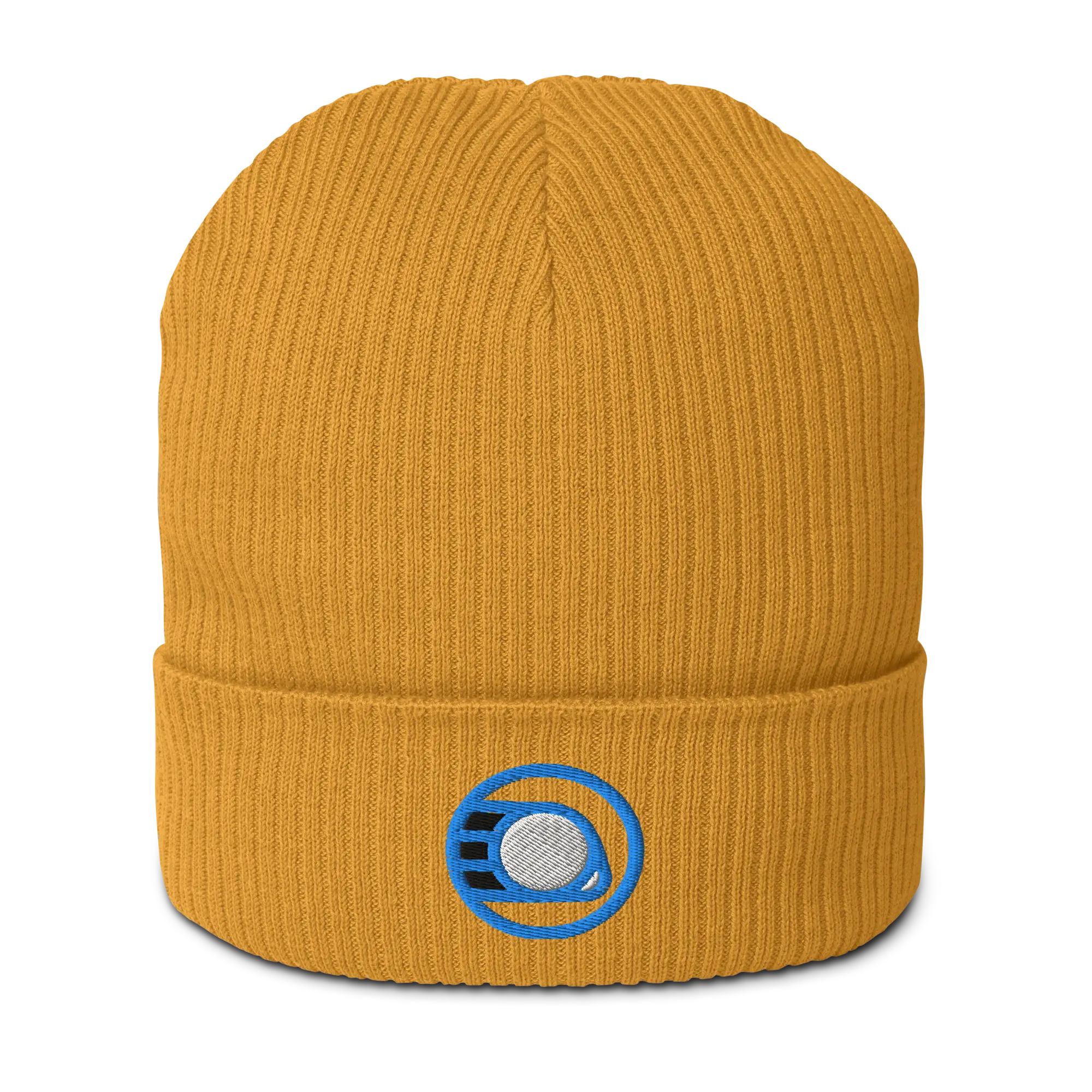 BMW 2002 Headlight Organic Beanie - Embroidered Design - Eco-Friendly Cuffed Knit