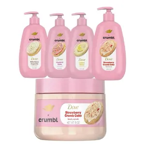 Dove Crumbl Strawberry Crumb Cakee Body Scrub 15 Fl oz - Nilla Bean & Strawberry Cake, Confetti & Lemon Glaze Handwash 12 oz Each | Choose below