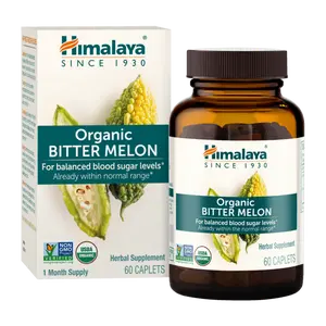 Himalaya Organic Bitter Melon Caplets for Balanced Blood Sugar Levels Herbal Supplement 60 Count