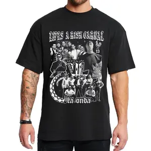 Old Movie Vatos Locos Forever Chicano Clothing Cholo Gangster Clothes Men's Streetwear Lowrider Graphic Tee Men Gifts Cotton T-Shirt