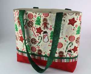 Holiday Sugar Cookies Shoulder Bag Gingerbread purse Christmas Tree tote Winter Snowman handbag